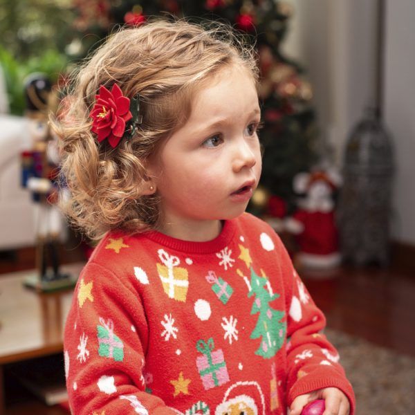 Hair Clip Poinsettia
